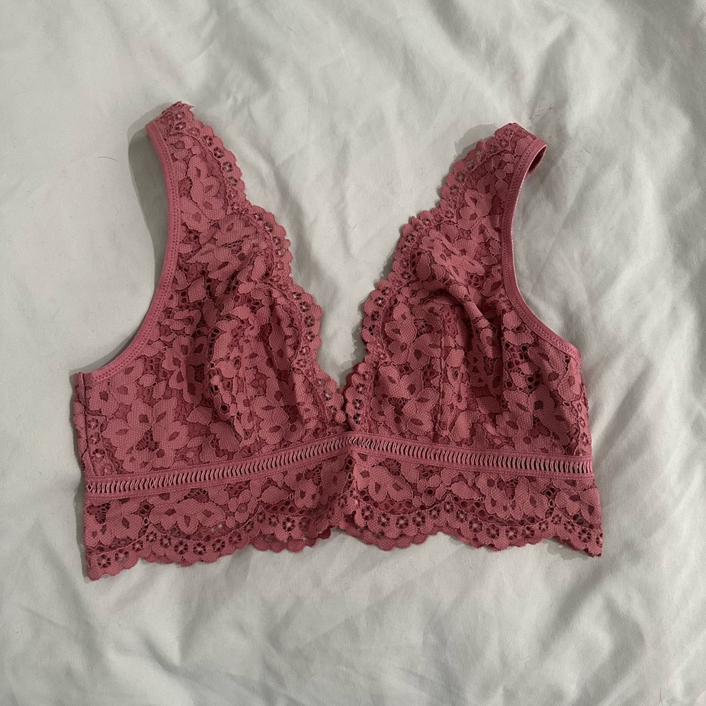 Victoria Secret Lace Bralette Mauve Pink